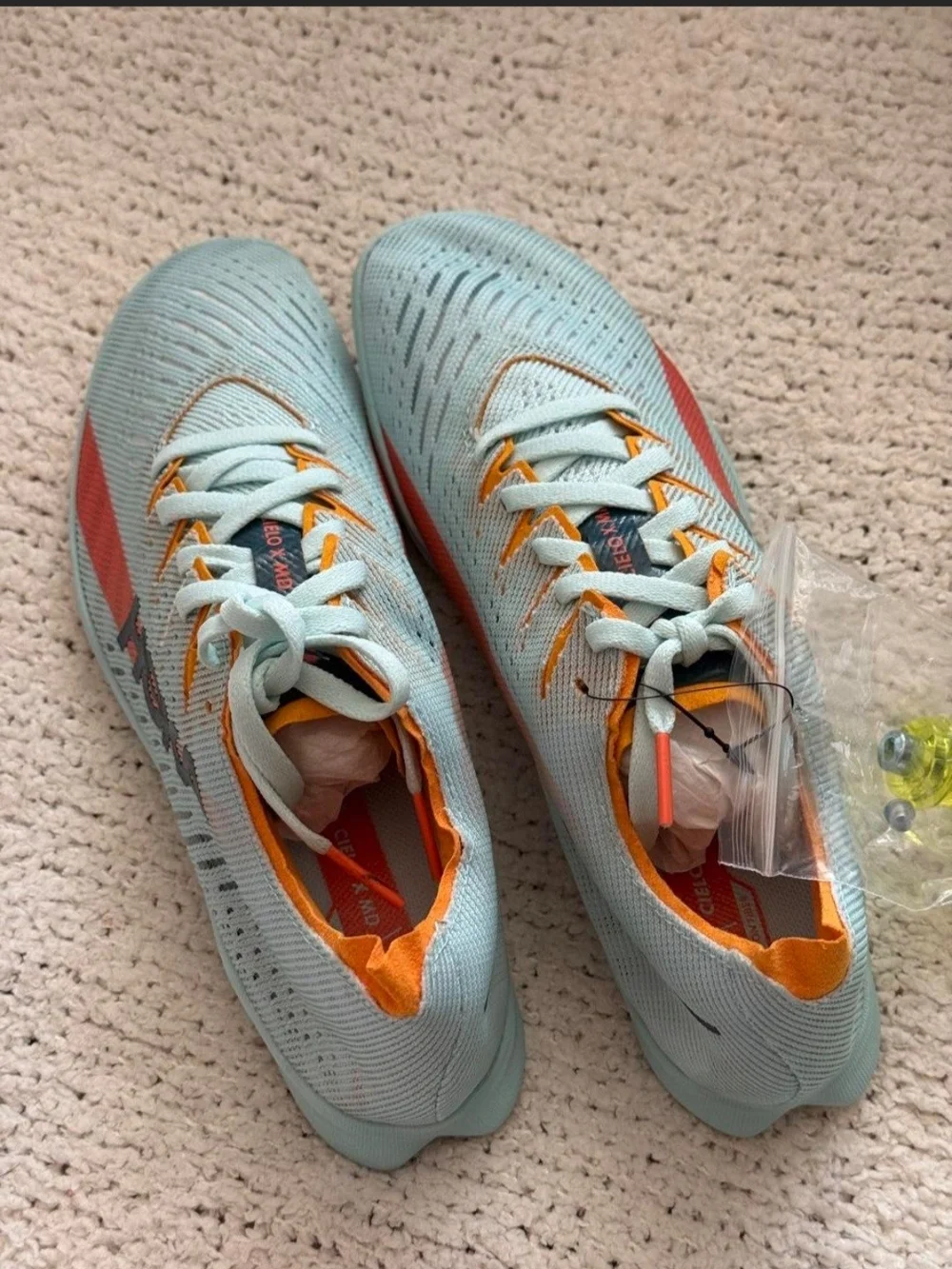 HOKA Cielo X MD Track Spikes Men 6 Women 7.5 Blue Glass NEW 1123151